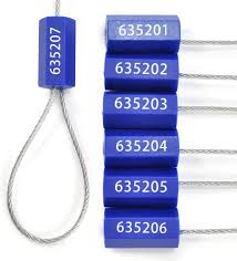 Cable security seal with a galvanised steel wire